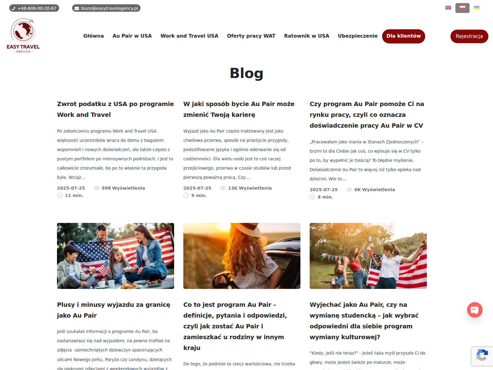 Easy Travel USA blog